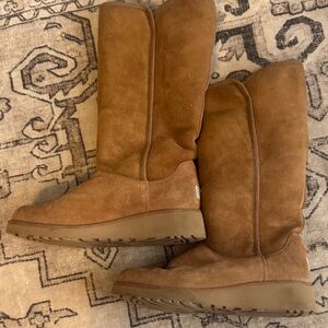 Ugg Chestnut Suede Wedge Boots